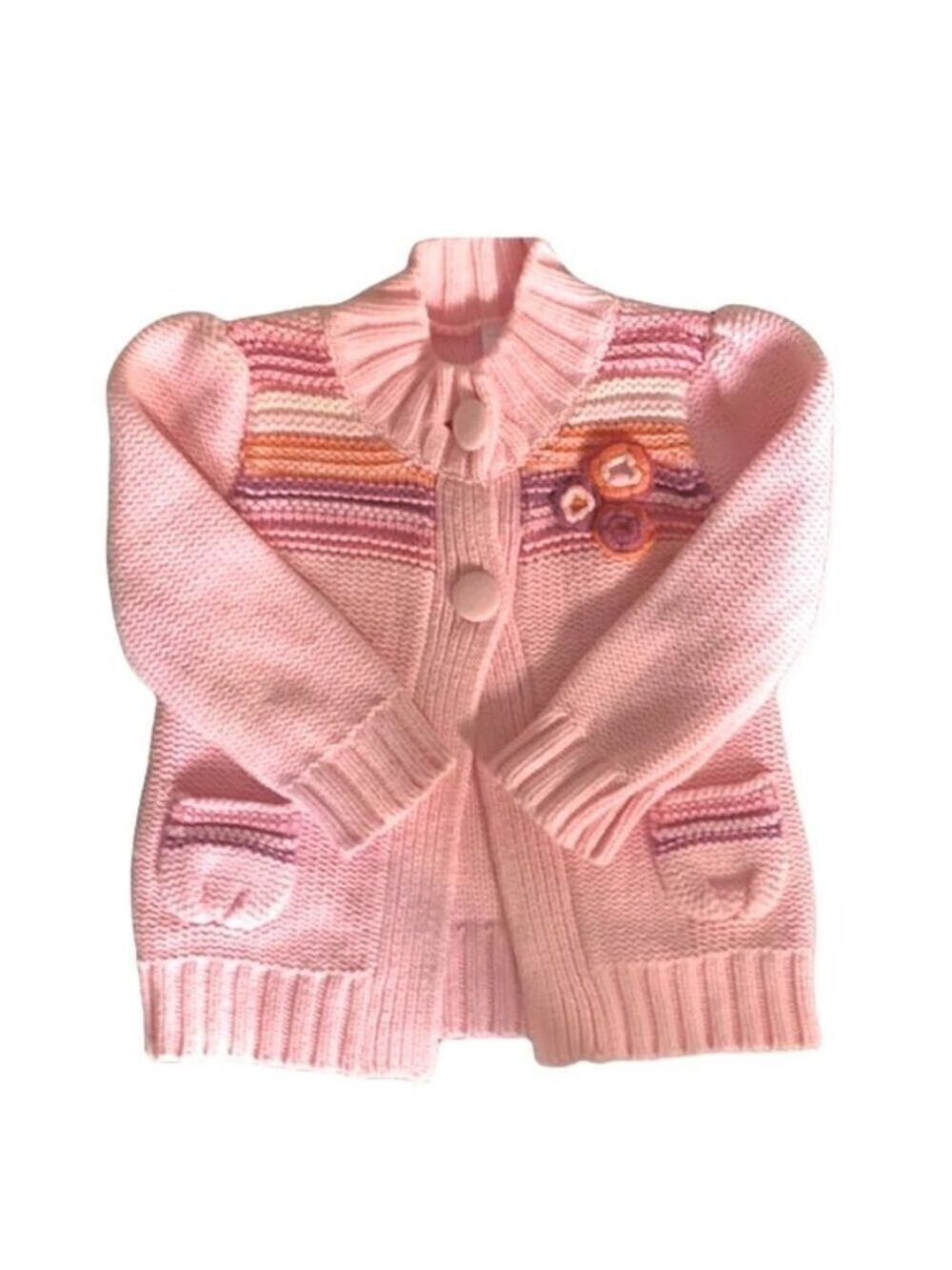 WONDERKIDS Pink Cardigan Cotton Blend Sweater 2T